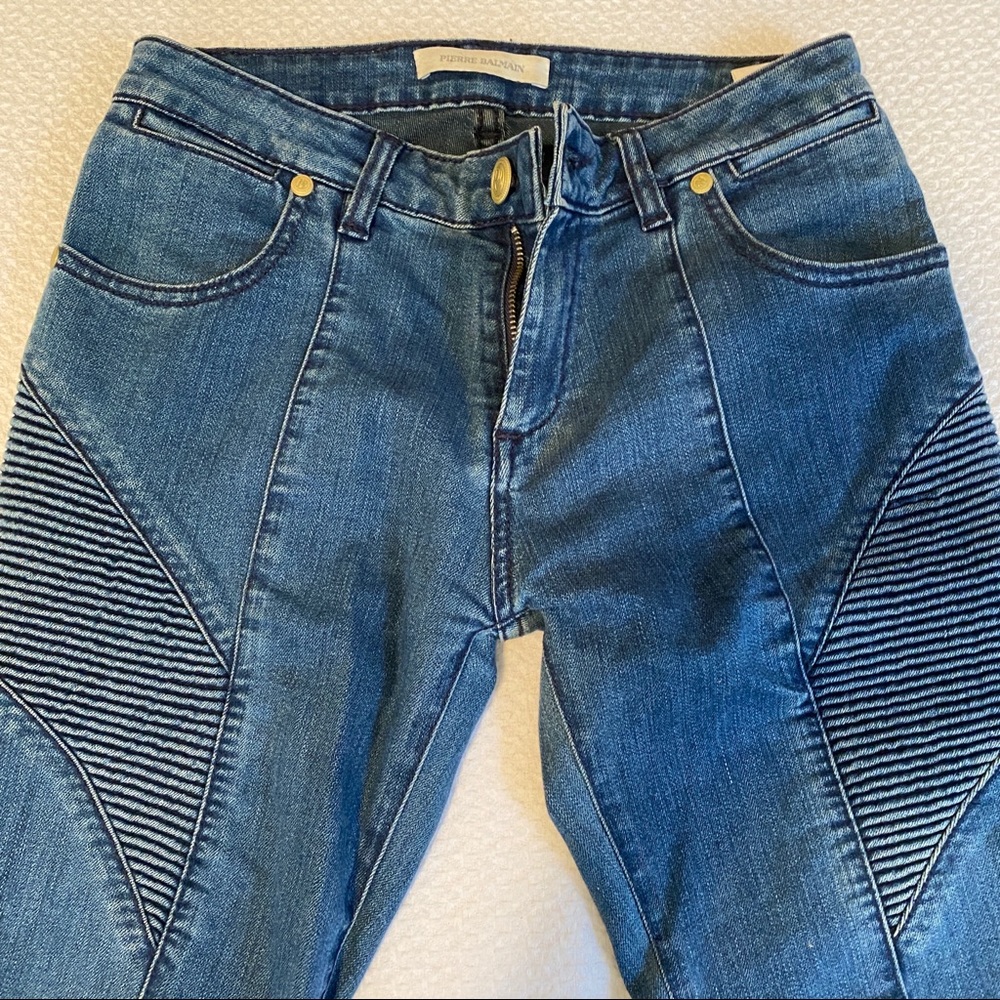 Pierre Balmain Moto Jeans